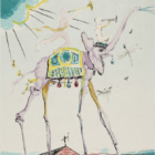 Salvador Dali, Celestial Elephant (Space Elephant), 1979, lithograph. Collection of the Kalamazoo Institute of Arts; Gift of Stephen Powell.  